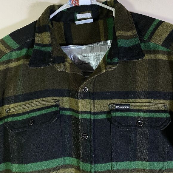 Columbia Jac Shirt Men’s XL Deschutes River Heavyweight Flannel Earthy Green - Picture 1 of 16